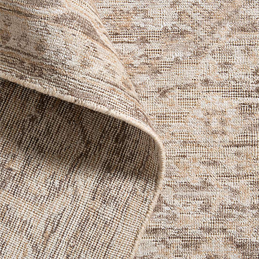 Cairo Wool Blend Traditional Handwoven Taupe Area Rug 6'x9'