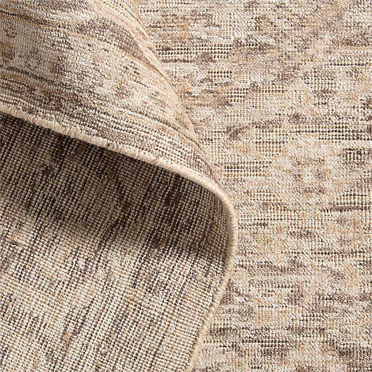 Cairo Wool Blend Traditional Handwoven Taupe Area Rug 8'x10'