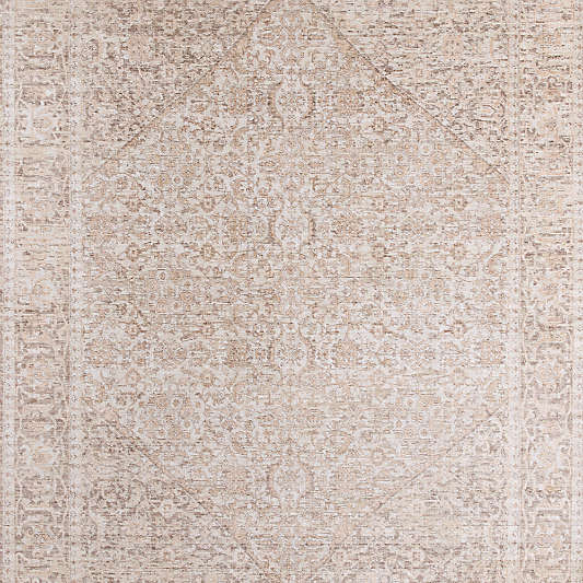 Cairo Wool Blend Traditional Handwoven Taupe Area Rug