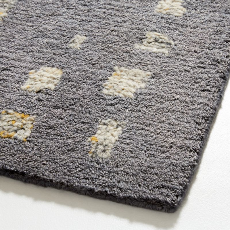 Calais Textured Wool-Blend Hand-Knotted Carbon Grey Area Rug 9'x12' - image 4 of 5