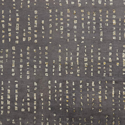 Calais Textured Wool-Blend Hand-Knotted Carbon Grey Area Rug 6'x9'