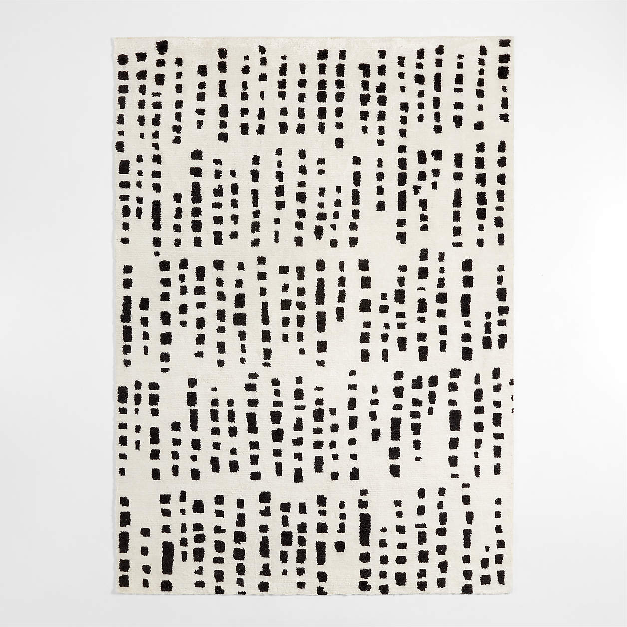 Calais Textured WoolBlend HandKnotted White Area Rug 10'x14' Crate & Barrel Canada