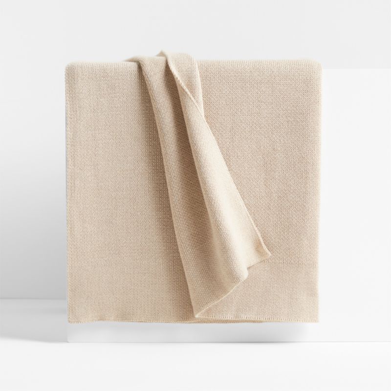 Calda Chantilly 70"x55" Warm Sand Beige Throw Blanket