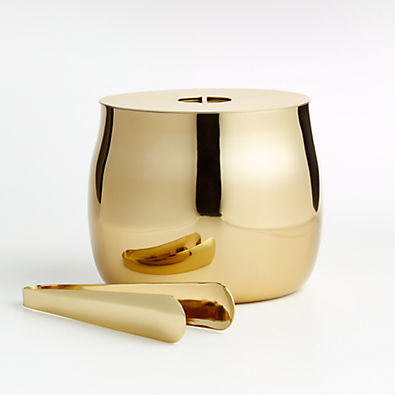 View Calder Brass Ice Bucket with Tongs details
