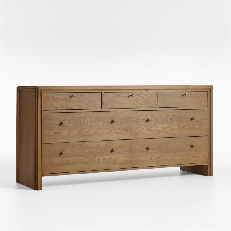 Caldwell Barley Brown 7-Drawer Oak Wood Dresser by Jake Arnold - image 5 of 12