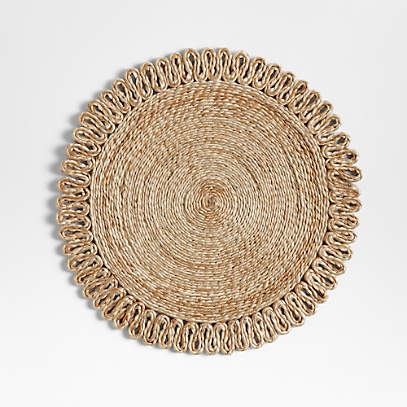 Round Linen Placemats Special Event Dinner Place Mats Natural