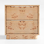 Calli Burlwood 2-Drawer Kids Nightstand