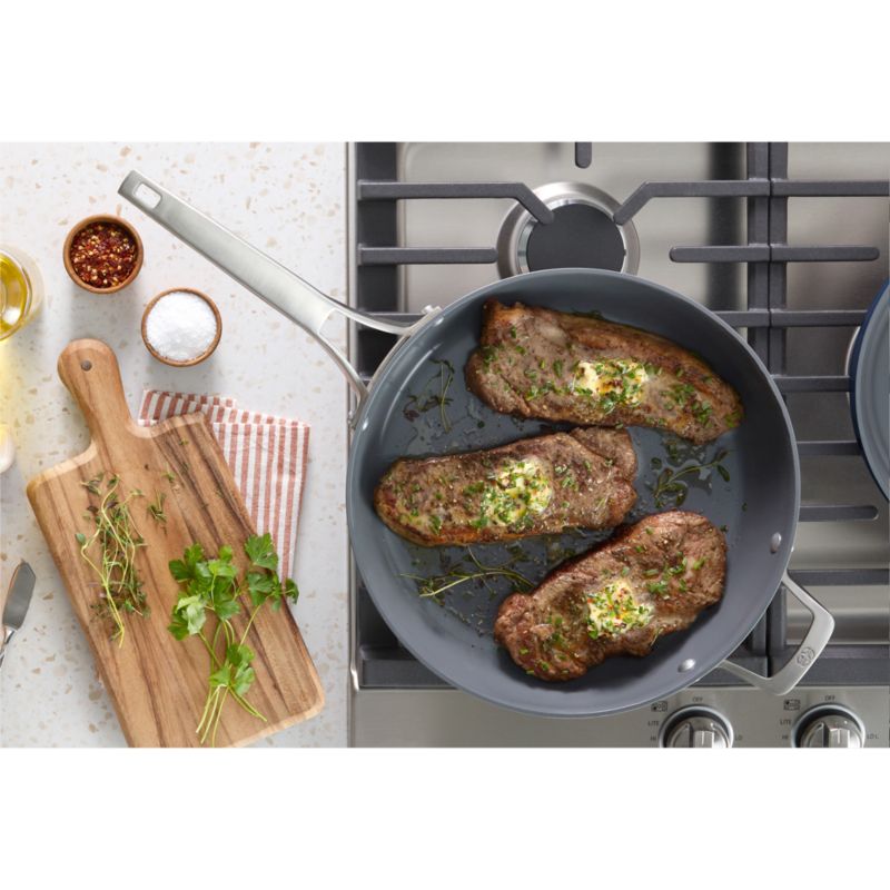 Calphalon ® Ceramic Non-Stick Navy 12" Fry Pan with Cover - image 2 of 4