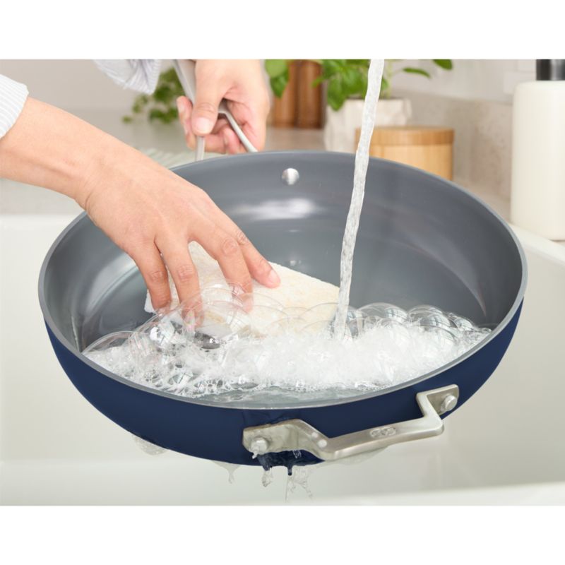 Calphalon ® Ceramic Non-Stick Navy 12" Fry Pan with Cover - image 3 of 4