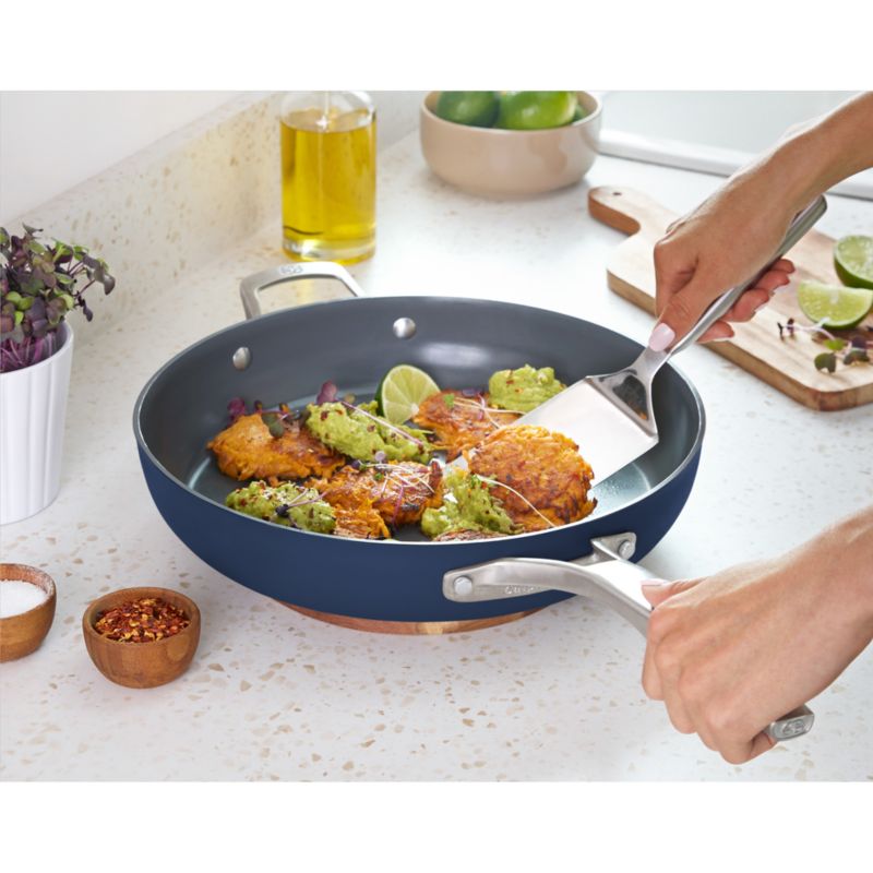 Calphalon ® Ceramic Non-Stick Navy 12" Fry Pan with Cover - image 1 of 4