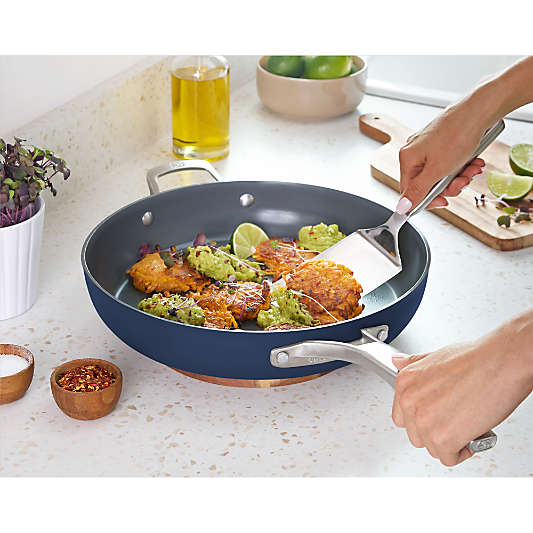 Calphalon ® Ceramic Non-Stick Navy 12" Fry Pan with Cover