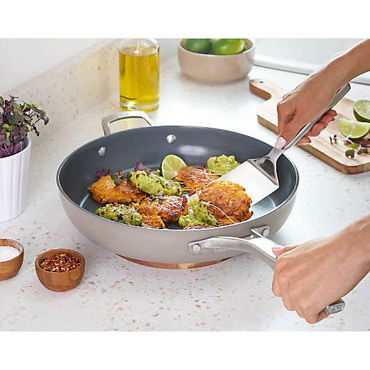 Calphalon ® Ceramic Non-Stick Taupe 12" Fry Pan with Cover