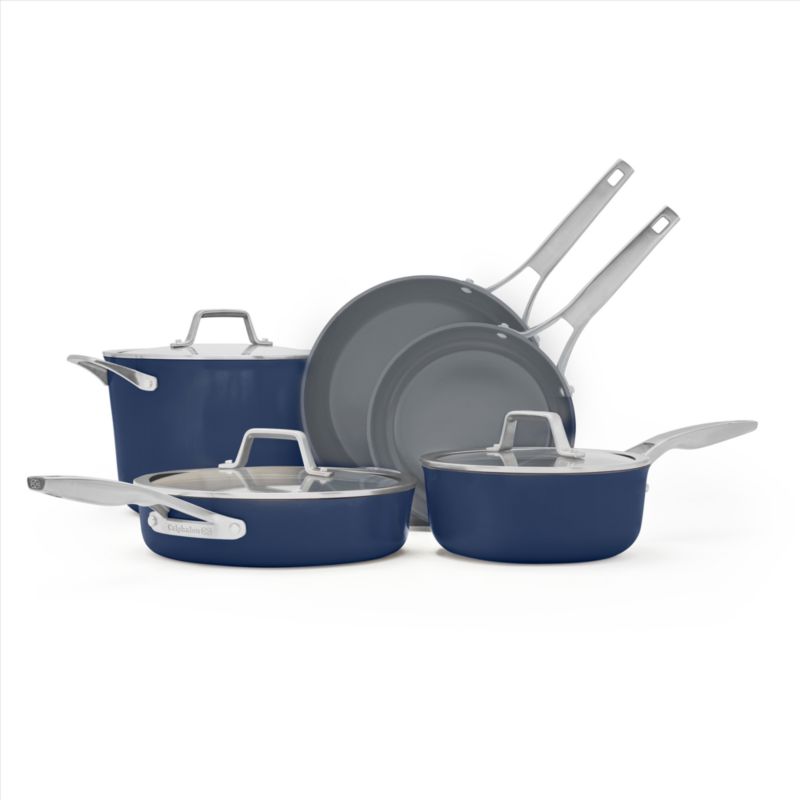 Calphalon ® Ceramic Non-Stick Navy 8-Piece Cookware Set - image 1 of 2