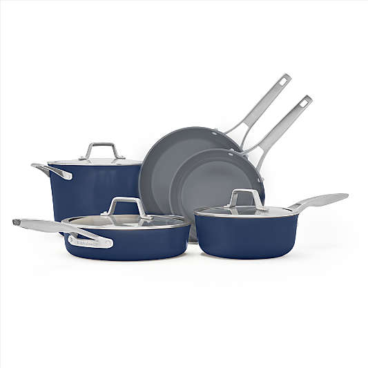 Calphalon ® Ceramic Non-Stick Navy 8-Piece Cookware Set