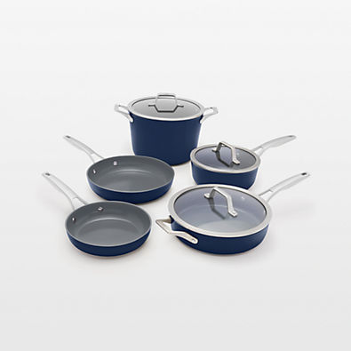 View Calphalon ® Ceramic Non-Stick Navy 8-Piece Cookware Set details