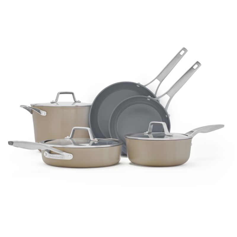 Calphalon ® Ceramic Non-Stick Taupe 8-Piece Cookware Set - image 4 of 5