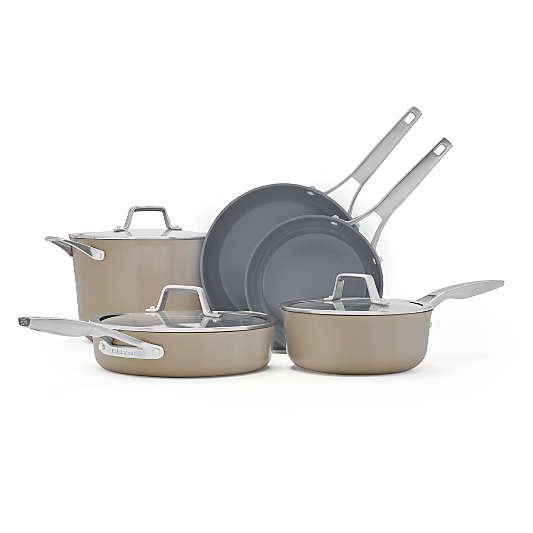 Calphalon ® Ceramic Non-Stick Taupe 8-Piece Cookware Set