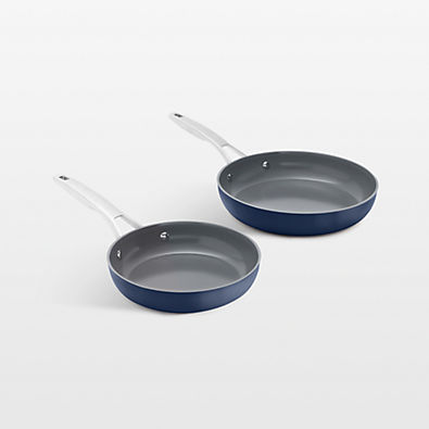 View Calphalon ® Ceramic Non-Stick Navy 8" and 10" Fry Pans Set details