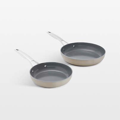 Calphalon ® Ceramic Nonstick Taupe 8" and 10" Fry Pan Set