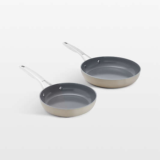 Calphalon ® Ceramic Nonstick Taupe 8" and 10" Fry Pan Set