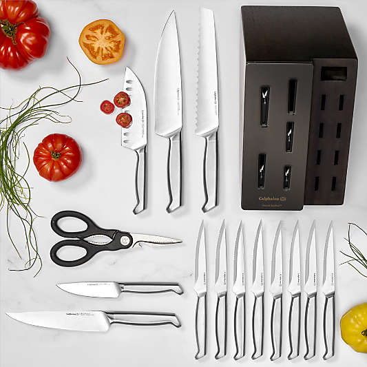 Calphalon ® Premier 15-Piece Knife Set with SharpIN™ EdgeTech, Stainless Steel Handles