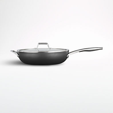 View Calphalon ® Premier Non-Stick Mineral Shield 13" Deep Skillet with Lid details