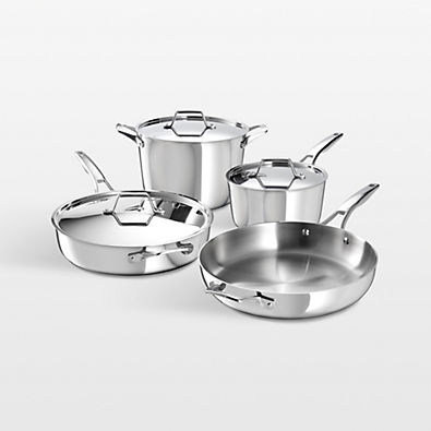 View Calphalon ® Premier Stainless Steel 7-Piece Cookware Set details