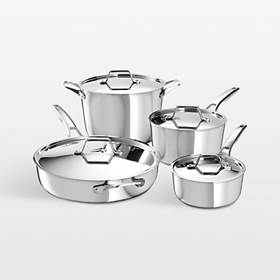View Calphalon ® Premier Stainless Steel 8-Piece Cookware Set details
