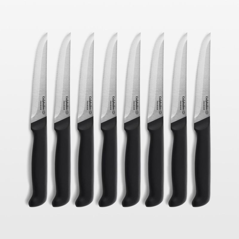 Calphalon Steak Knives Set of 8 Stainless Steel Serrated 9” Long