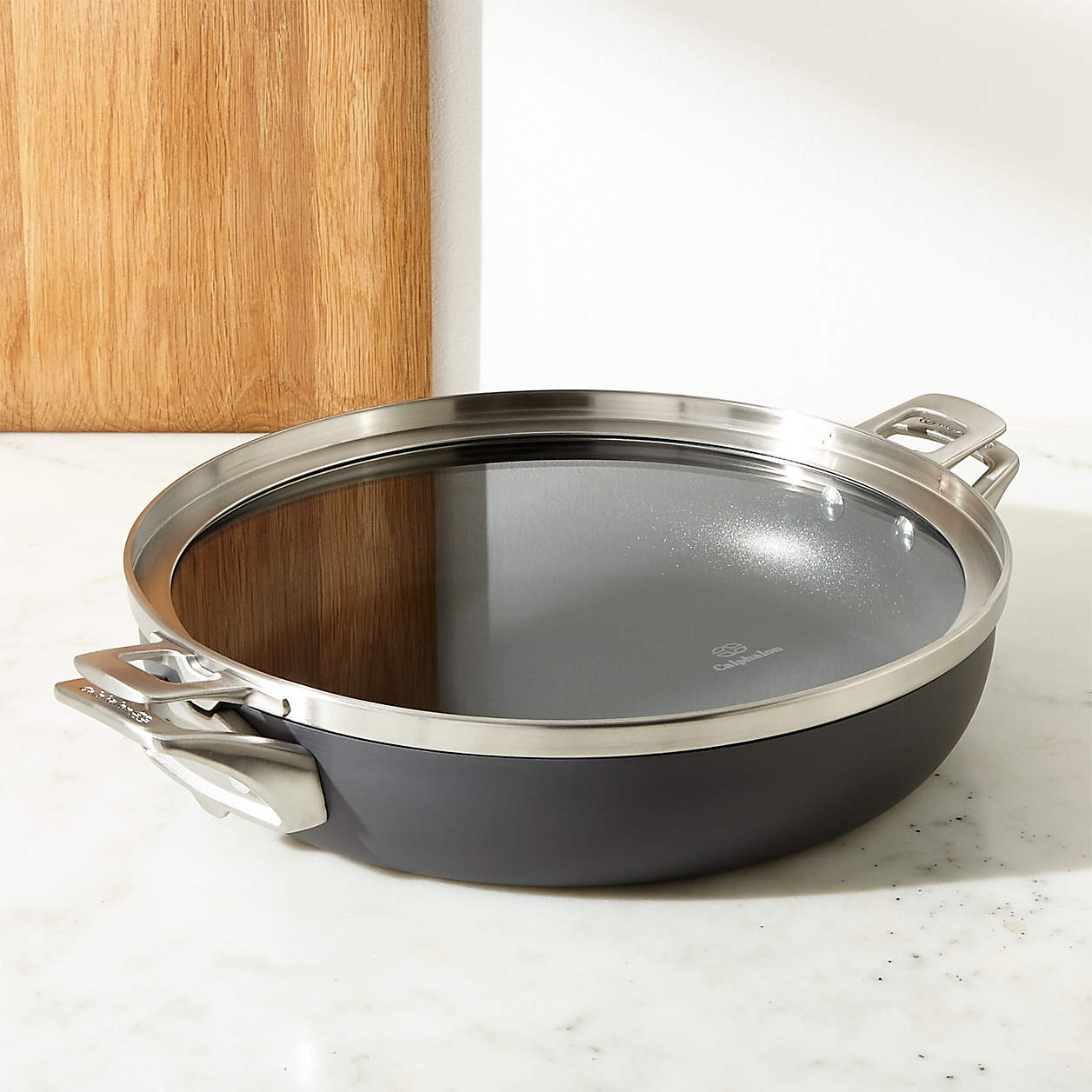 Calphalon Premier Space-Saving 12" MineralShield Non-Stick Everyday Pan ...