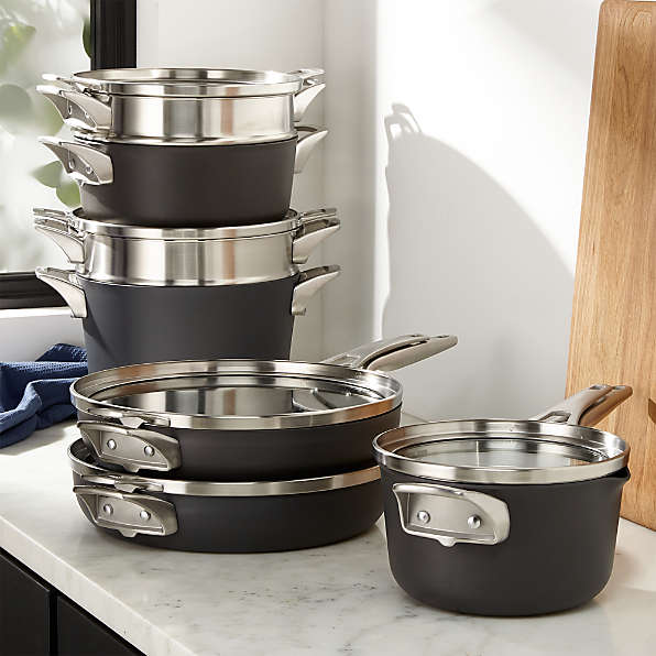 Calphalon Premier Non-Stick Mineralshield 12-Piece Space-Saving Cookware  Set NEW