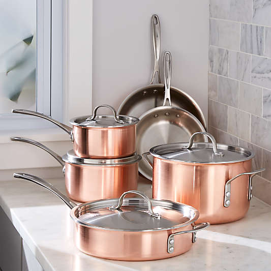 Calphalon ® 10-Piece Tri-Ply Copper Cookware Set