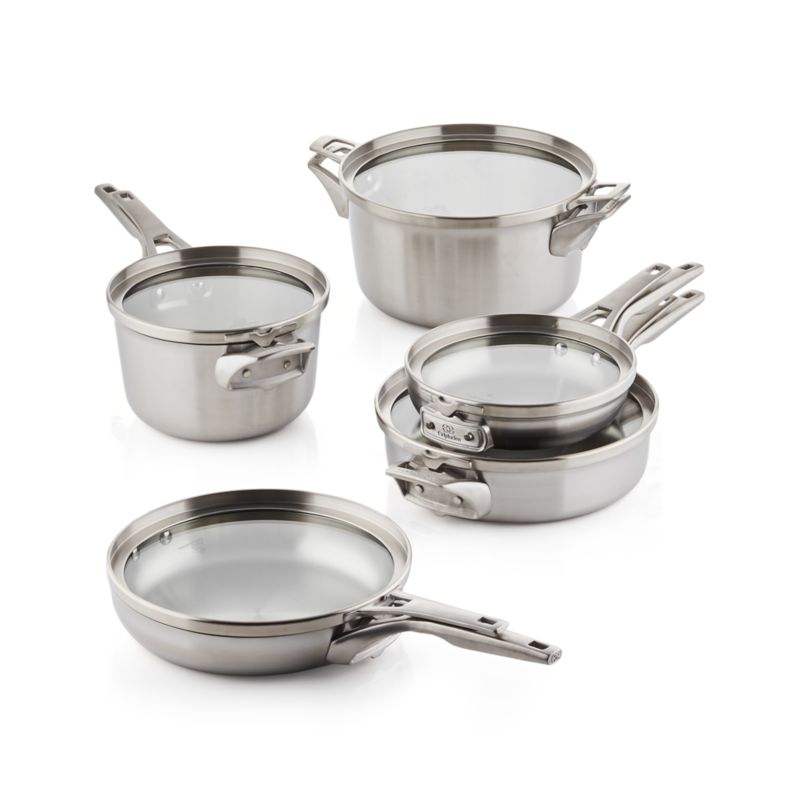 Calphalon ® Premier 10-Piece Space-Saving Stainless Steel Cookware Set