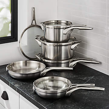 KitchenAid 5-Ply Clad Cookware Set 10 PC 15-in Aluminum Cookware