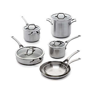 Calphalon Signature 10-Piece Stainless Steel Cookware Set in