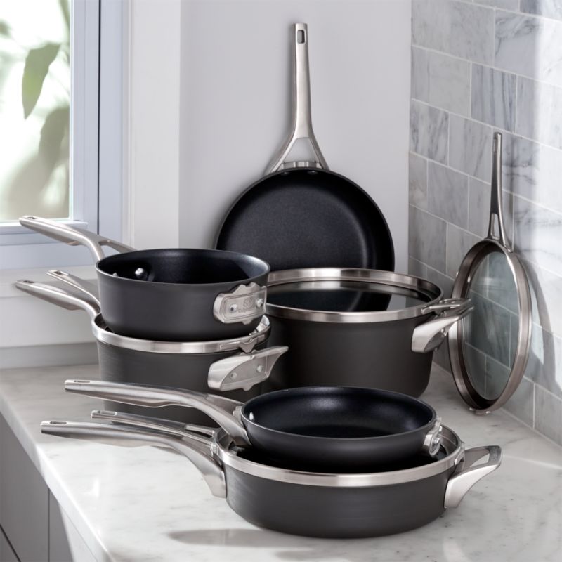 Calphalon Signature 10-Piece Non-Stick Cookware Set with Bonus 12 Everyday  Pan + Reviews, Crate & Barrel