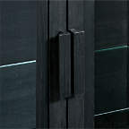 Calypso Charcoal Black Elm Wood Glass-Door Bookcase Hutches, Set of 8 ...