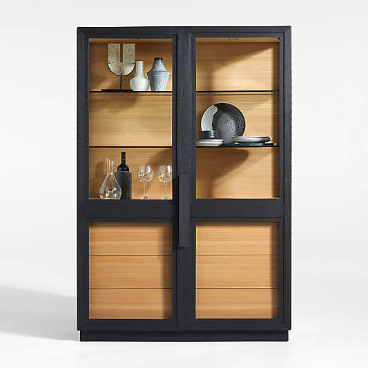 Calypso Large Two-Toned Wood Storage Cabinet