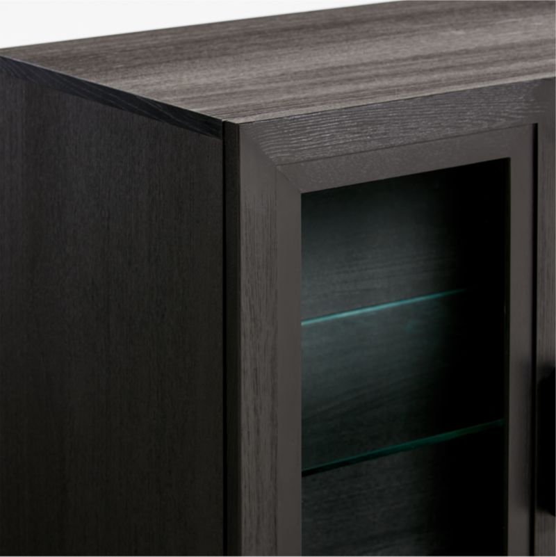 Calypso Black Elm Wood 90" Storage Media Console - image 9 of 11