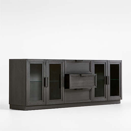 Calypso 90" Black Wood Storage Media Console