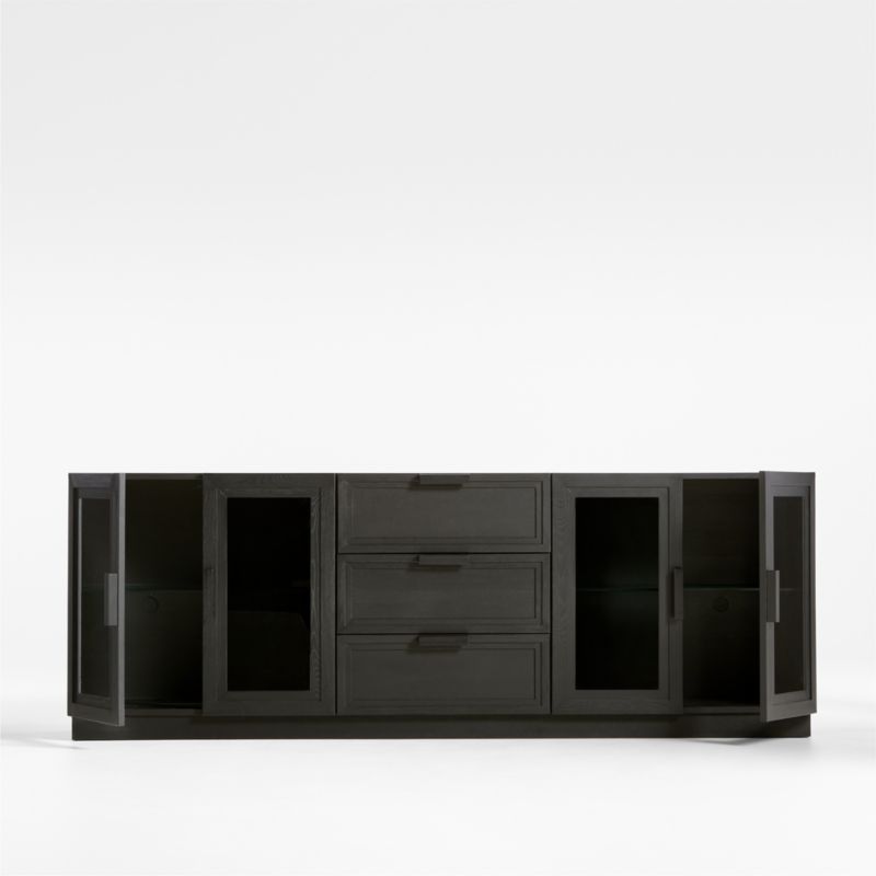 Calypso Black Elm Wood 90" Storage Media Console - image 4 of 11