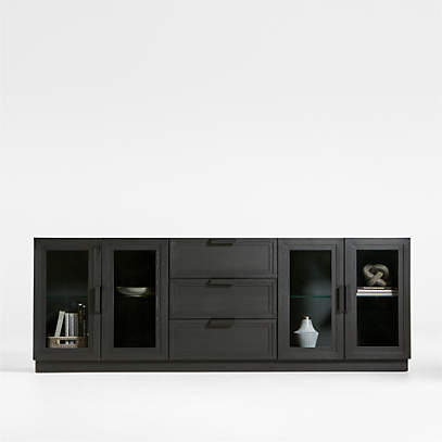 Large black outlet media console