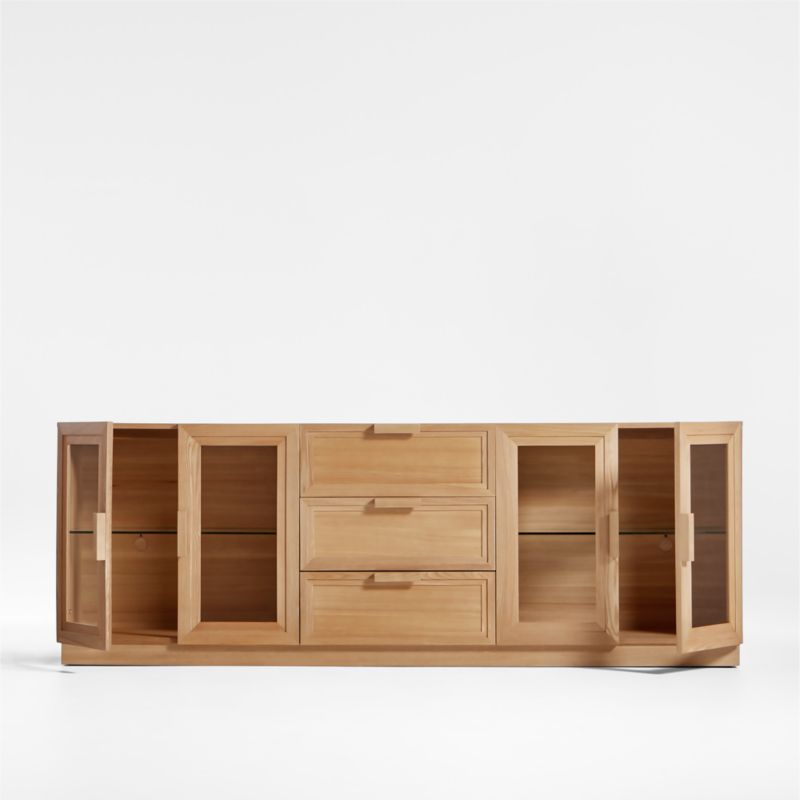 Calypso Natural Wood 90" Storage Media Console - image 6 of 13