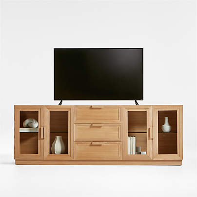 Calypso Natural Wood 90" Storage Media Console