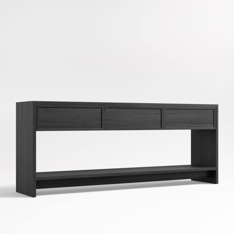 Calypso 72" Rectangular Black Wood Storage Console Table - image 3 of 6