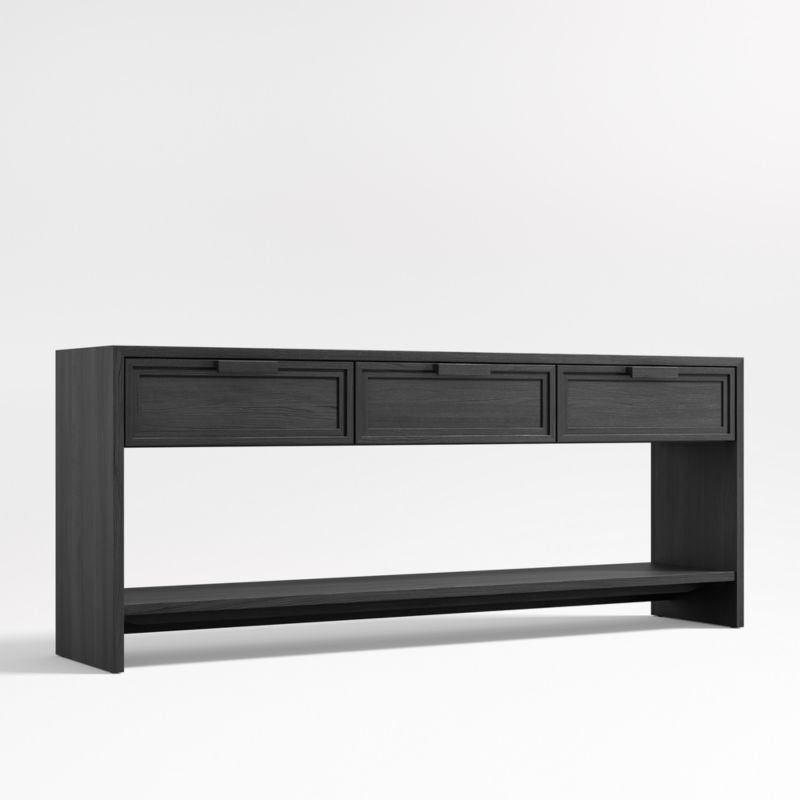 Calypso 72" Rectangular Black Wood Storage Console Table - image 1 of 6