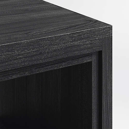 Calypso Black Wood Wall-Mounted Storage