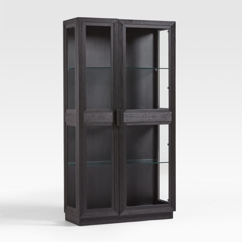 Calypso Glass and Black Wood Storage Cabinet - image 4 of 10