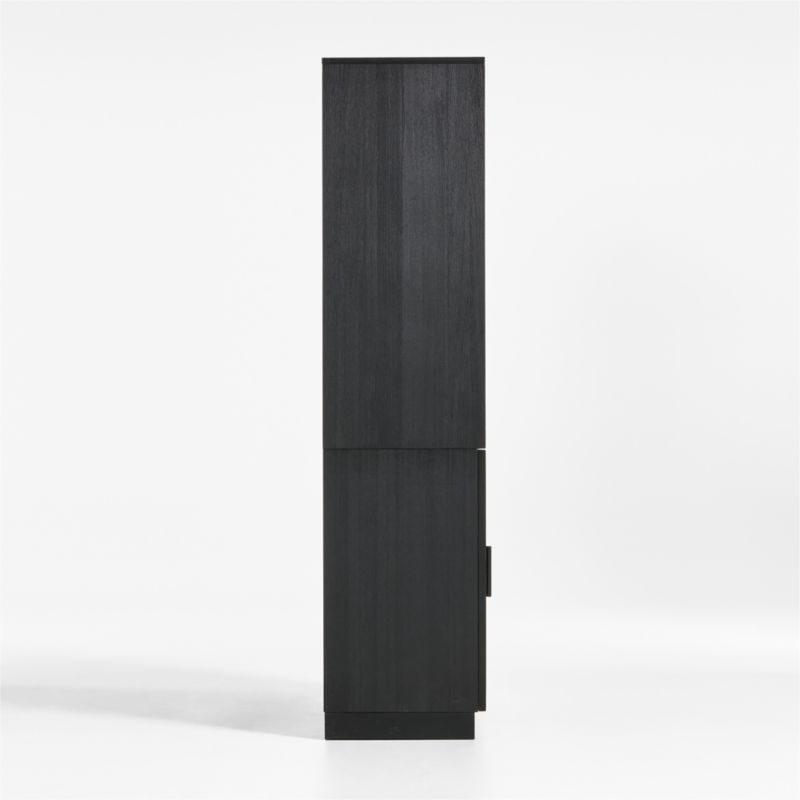 Calypso Black Elm Wood Modular Glass-Door Base and Bookshelf Hutch - image 6 of 8