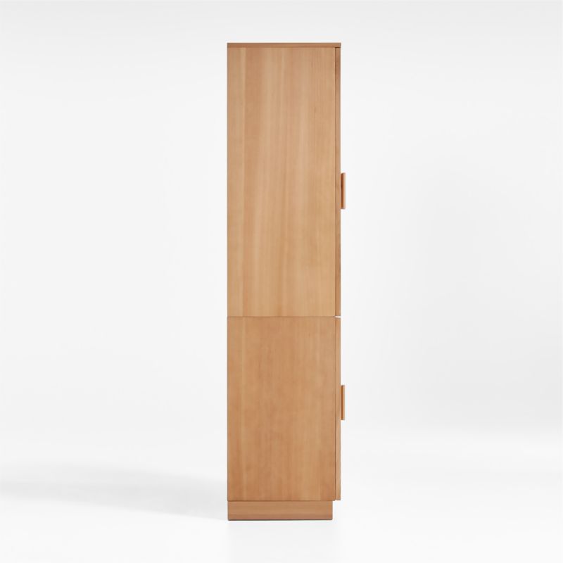 Calypso Natural Modular Elm Wood Glass-Door Storage Bookcase Hutch and Base - image 6 of 8